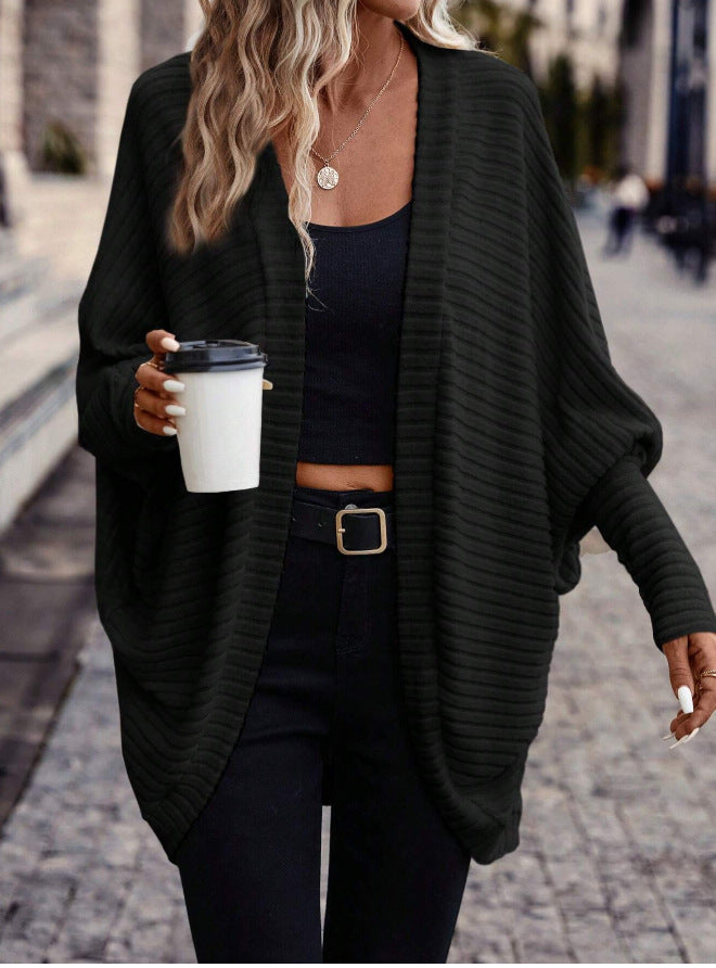 Women's Batwing Sleeve Open Front Knit Cardigan