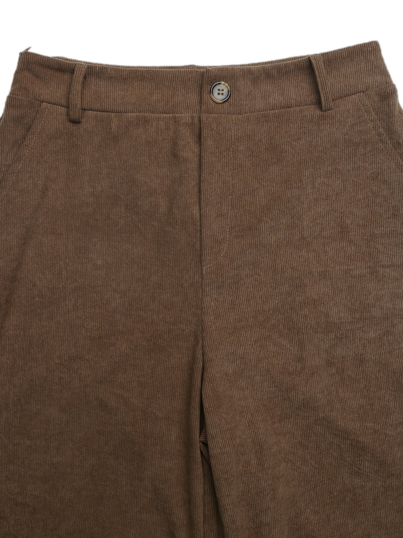 High Waist Corduroy Wide Leg Trouser Pants
