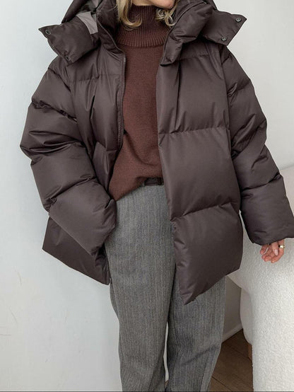 Women's Oversized Puffer Jacket Stand Collar Ultra Thick
