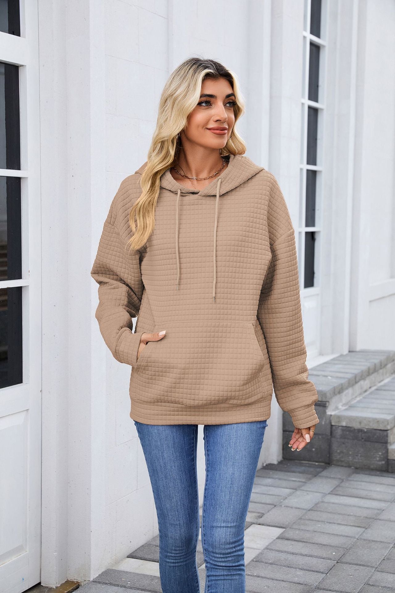 Casual Oversized Hooded Sweatshirt with Pockets for Women