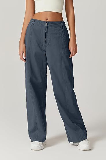 Women's High-Waisted Loose Straight-Leg Cargo Pants – Casual Streetwear