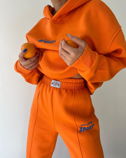 Women's Fleece Lined Graphic Hoodie Sweatpants Set