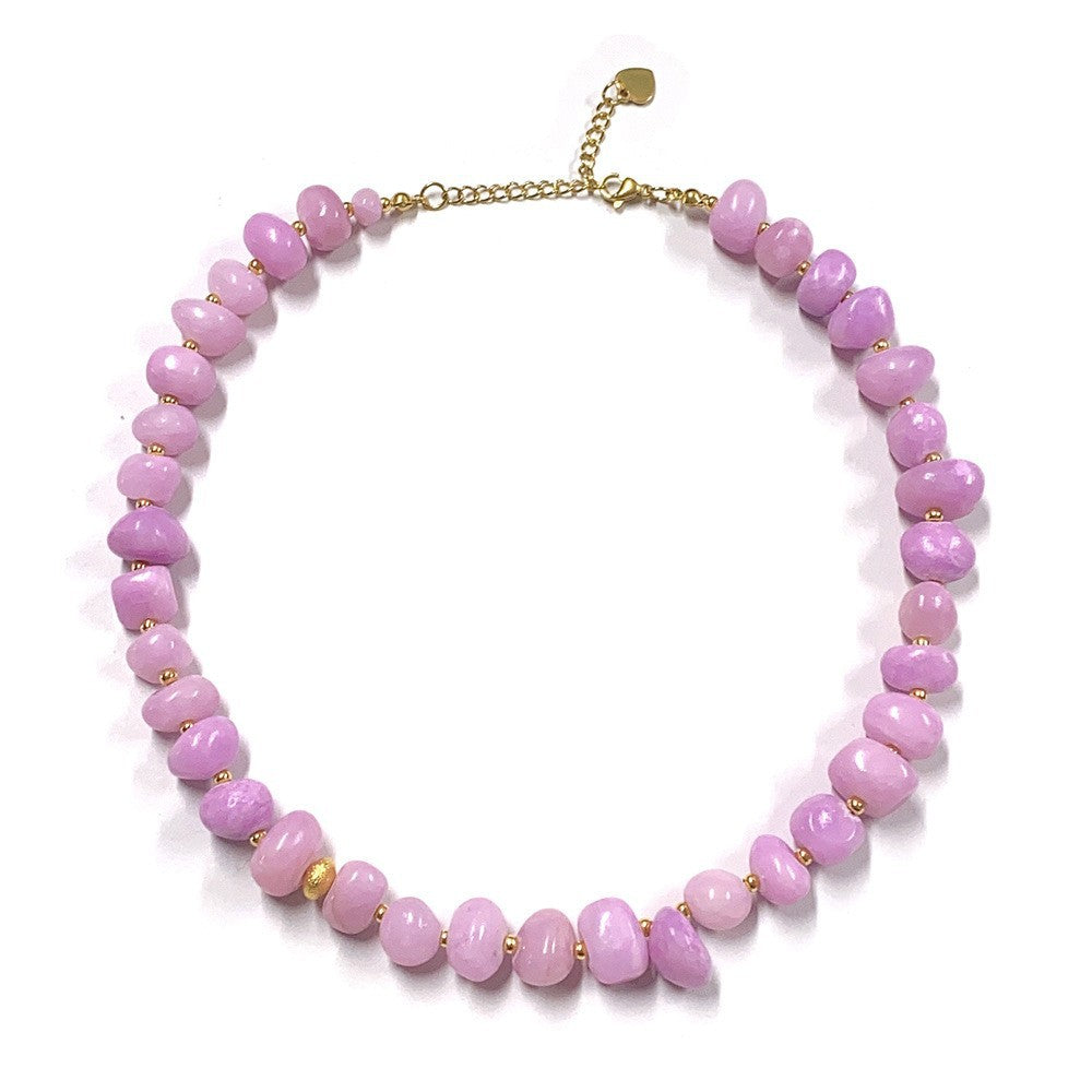 Boho Handmade Natural Stone Beaded Shell Necklace
