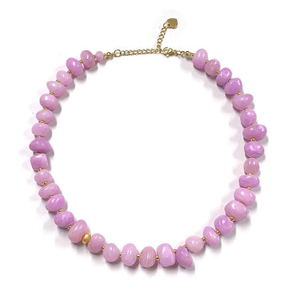 Boho Handmade Natural Stone Beaded Shell Necklace