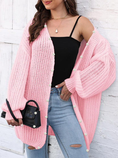 Women's Thick Coat Thick Needle Woven Cardigan Loose Casual Sweater