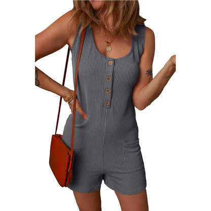 Casual Women’s Sleeveless Striped Jumpsuit