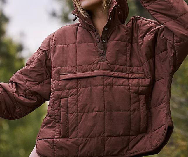 Women's Winter Hooded Quilted Pullover Puffer Jacket