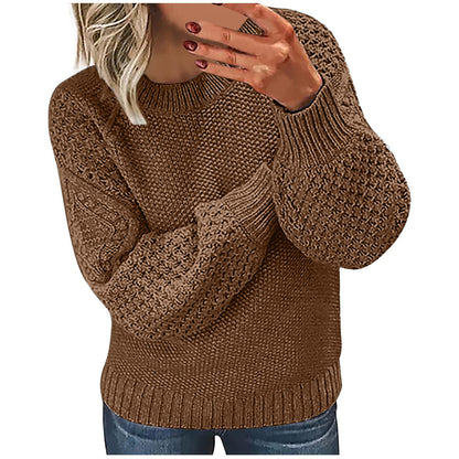 Cozy Chunky Knit Oversized Lantern Sleeve Sweater