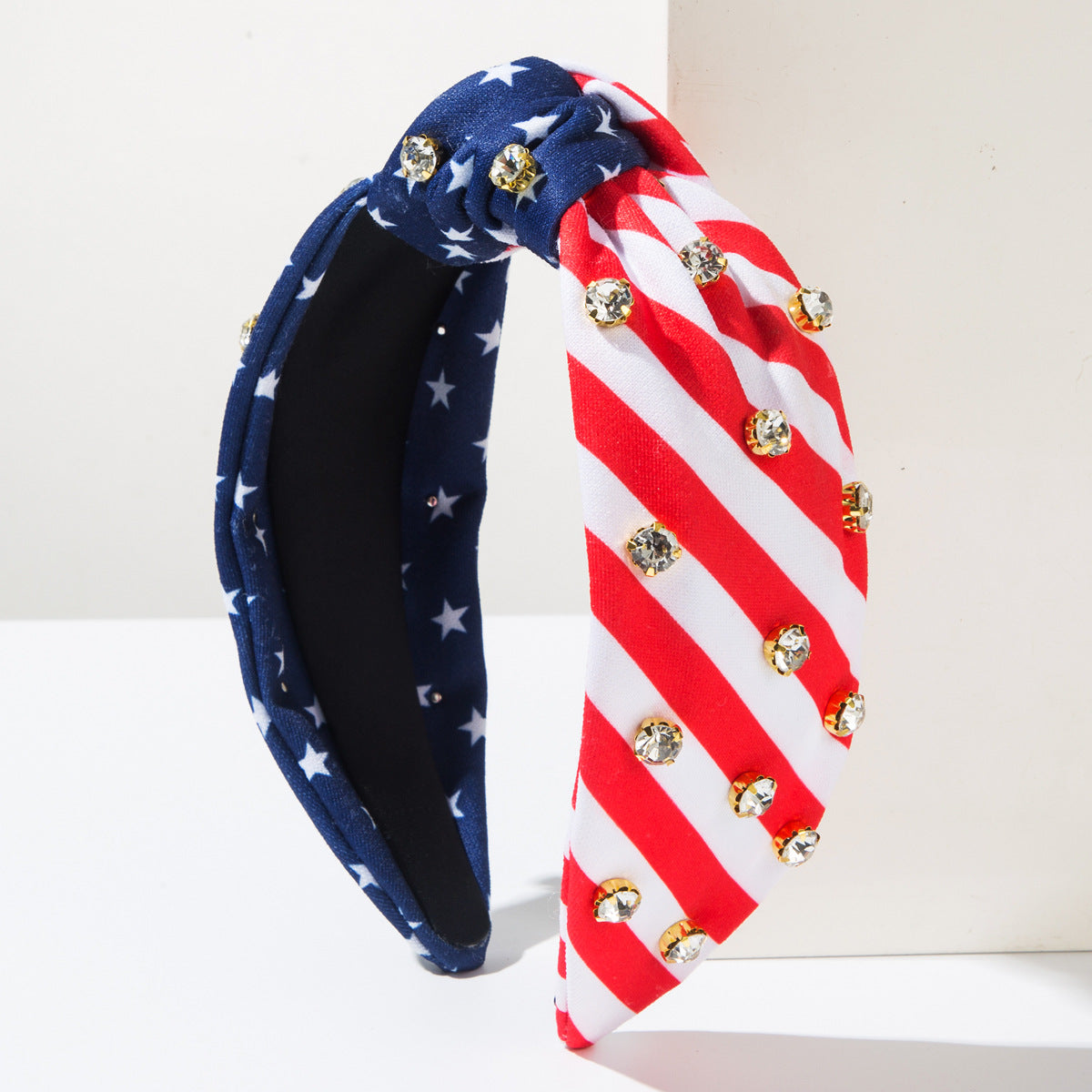 Rhinestone American Flag Headband Patriotic Game Day