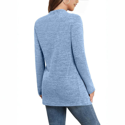 Women's Open Front Cardigan Long Sleeve Lightweight Pockets