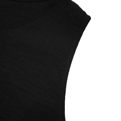 Black Contrast Trim Sleeveless Top and Shorts Set
