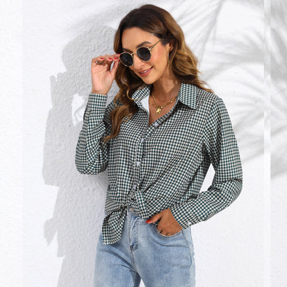 Women's Plaid Button Down Shirt Long Sleeve Casual