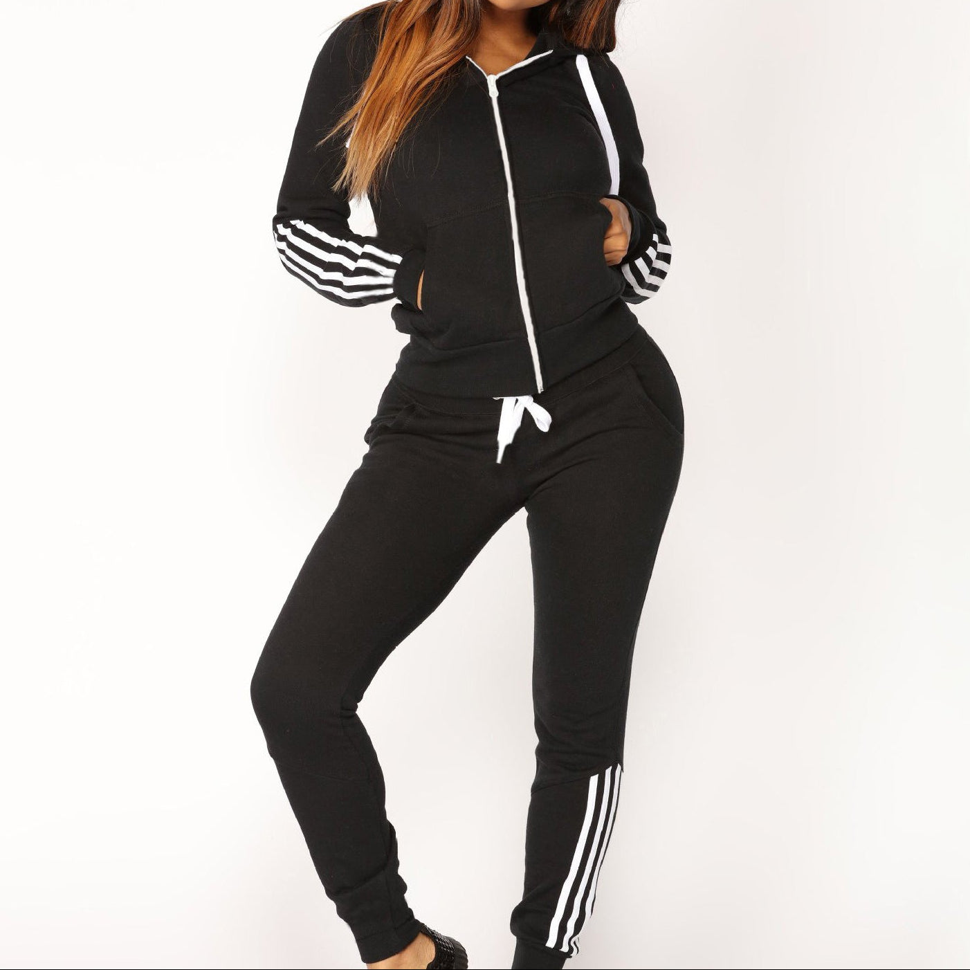 Women's 2 Piece Zip Hoodie Jogger Pants Set