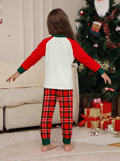 Christmas Gift Plaid Letter Parent-child Package Printed Christmas Pajamas