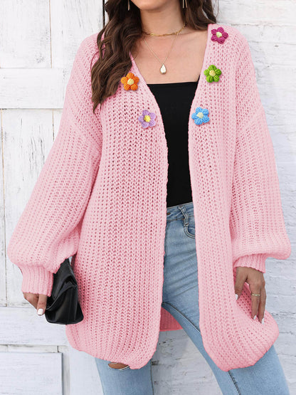 Women's Thick Knitting Sweater Cardigan Loose Sweater