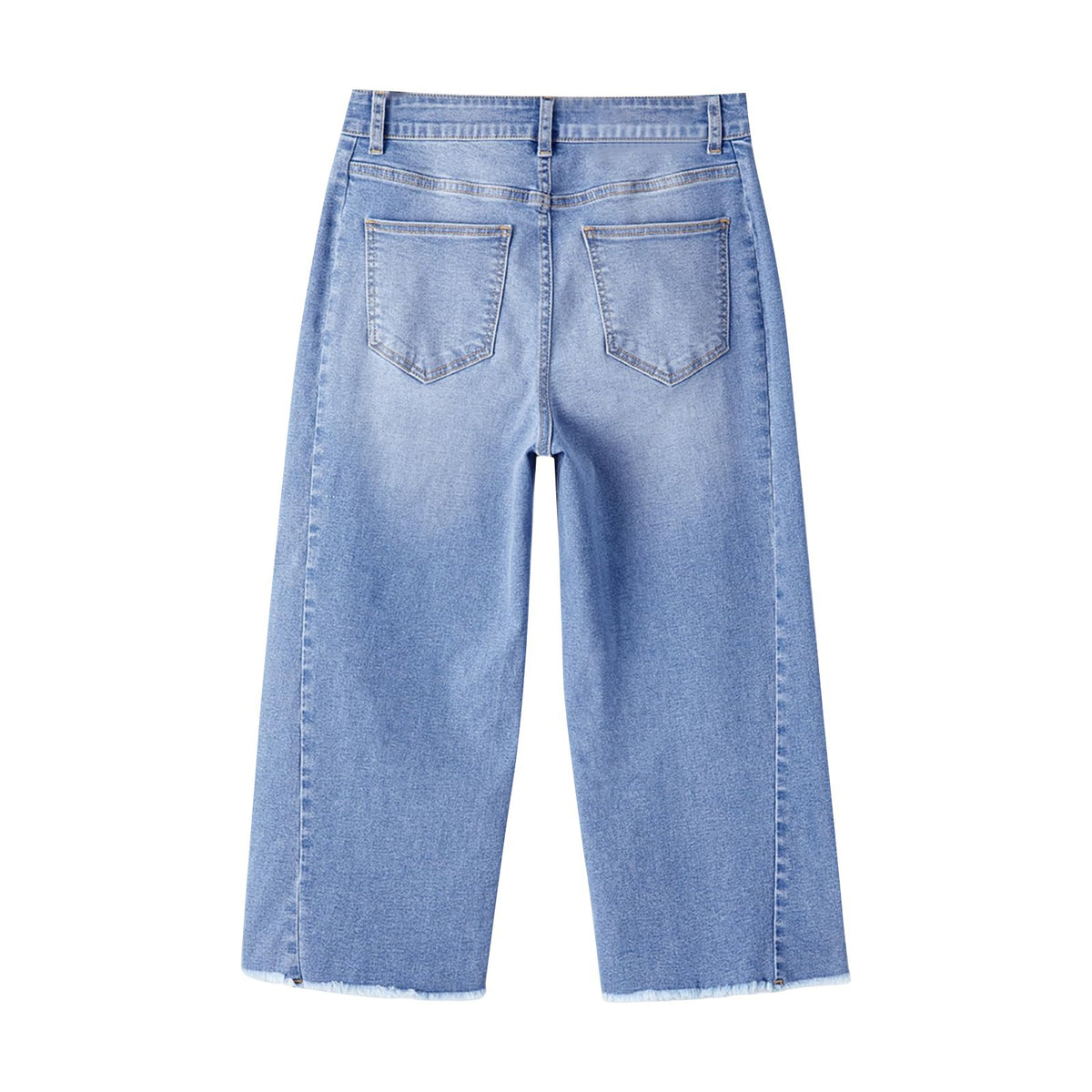 Women's High Waist Vintage Wash Stretch Cropped Jeans