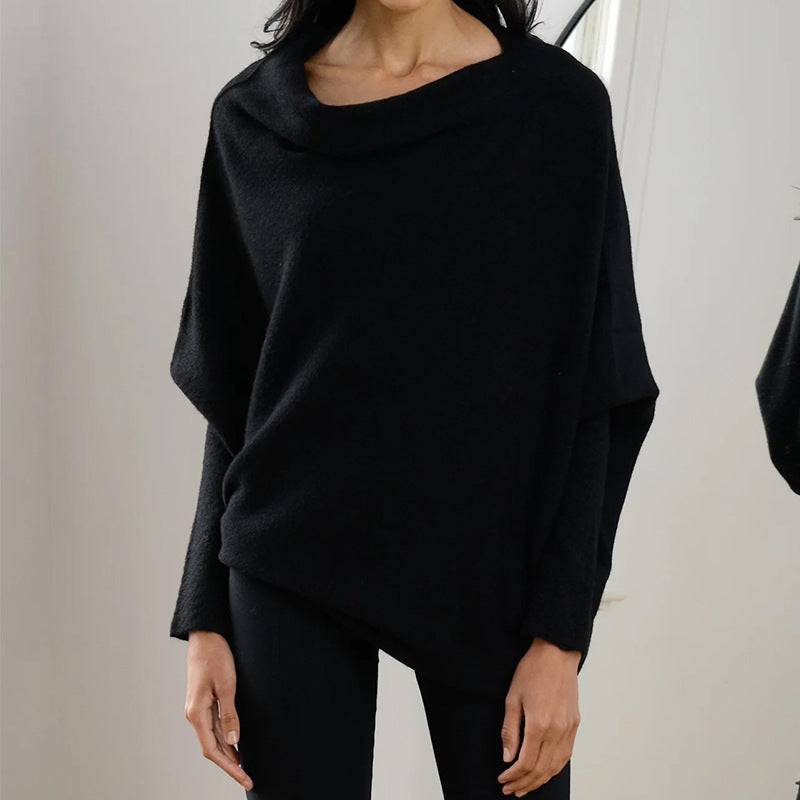 Women's Oversized Crew Neck Soft Knit Pullover Sweater