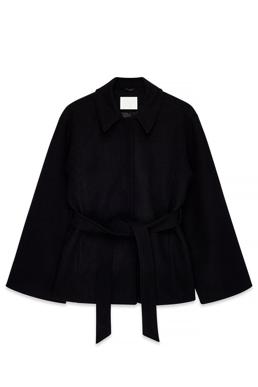 Women's Oversized Belted Lapel Coat Winter