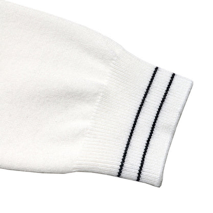 Striped Sailor V Neck Knit Sweater Preppy Pullover