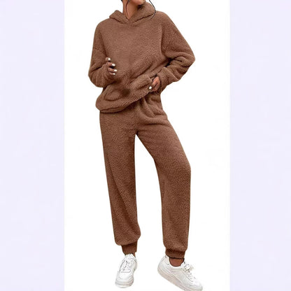 Women's Cozy Sherpa Hoodie and Pants Lounge Set