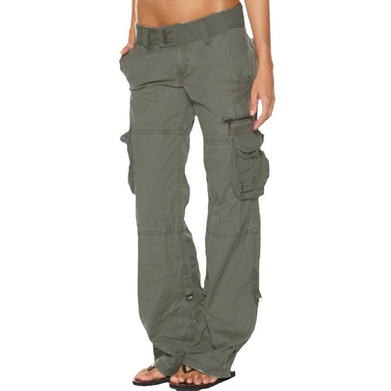 Women's Vintage Cargo Pants Wide Leg Relaxed Fit