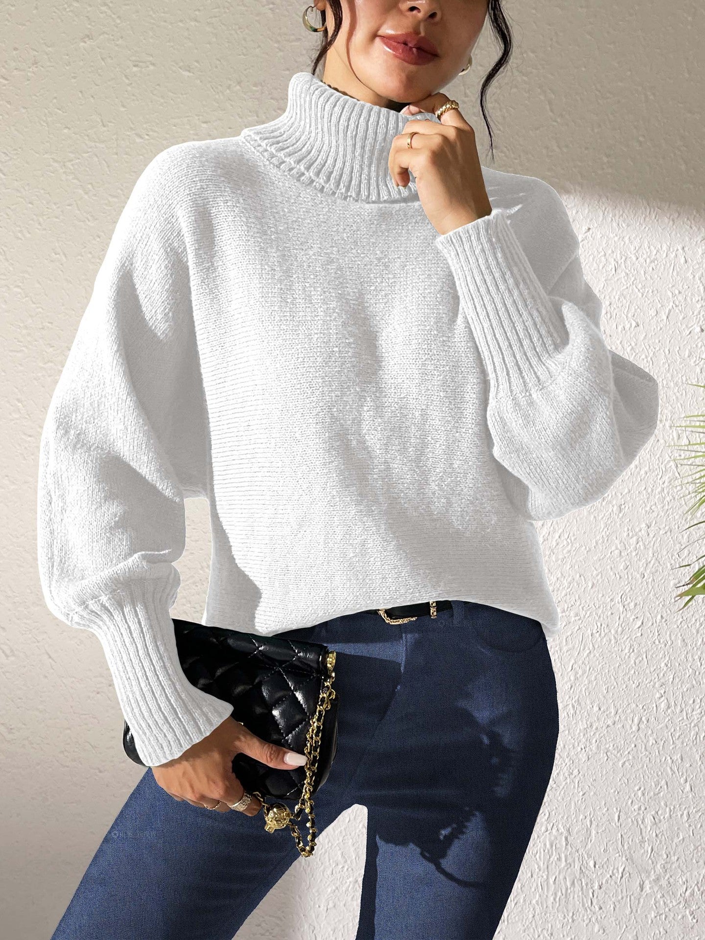 Women's Bottoming Shirt Autumn and Winter Casual Turtleneck Sweater