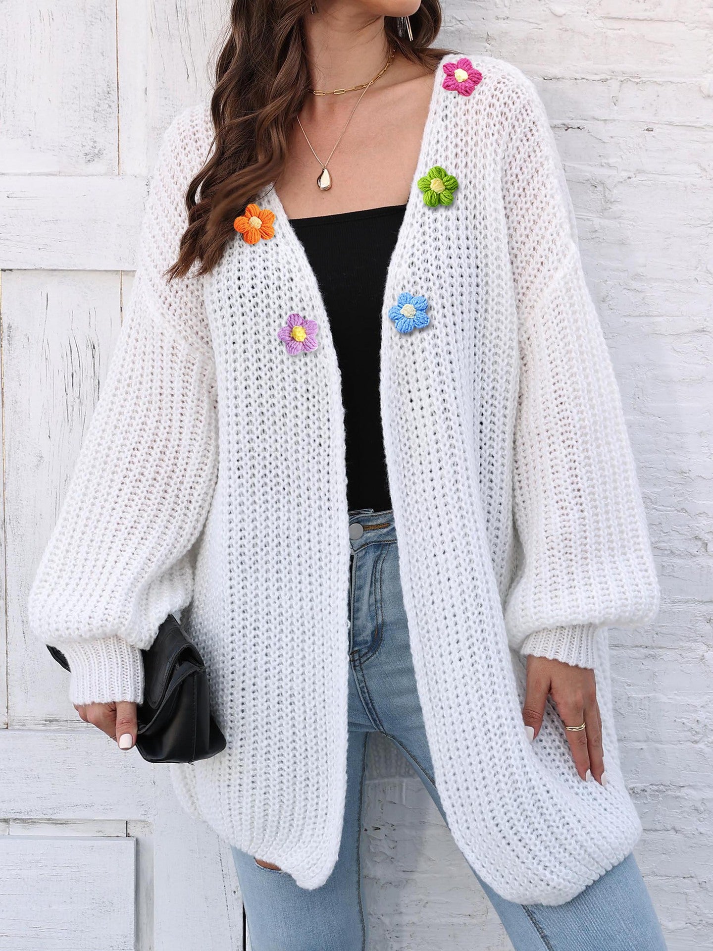 Women's Thick Knitting Sweater Cardigan Loose Sweater