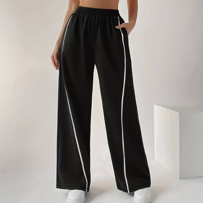 Puls Size Sports Pants Loose and Slim Straight Wide Leg Flared Casual Cuff Fitness Sweatpants