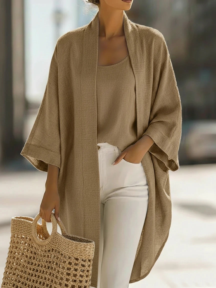 Women's Kimono Cardigan & Tank Two Piece Set