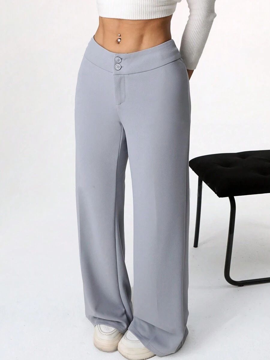 Black High Waist Wide Leg Palazzo Pants for Women