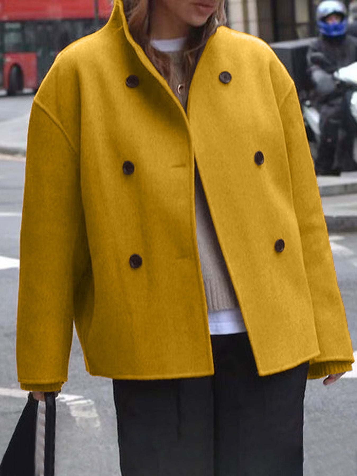 Women's Oversized Double Breasted Wool Cashmere Coat