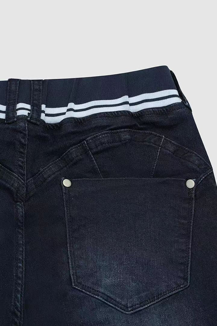 Women's High Waist Stretch Skinny Washed Denim Jeans