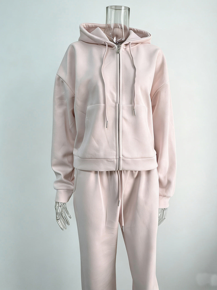 Women’s Zip Up Hoodie & Wide Leg Pants Lounge Set