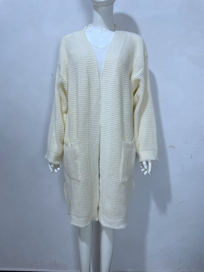 Women's Oversized Chunky Knit Long Cardigan with Pockets
