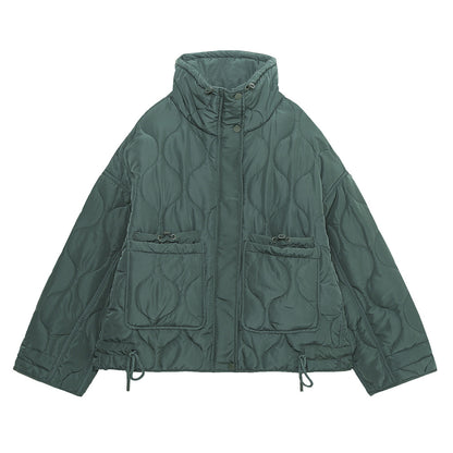 Women's Oversized Streetwear Quilted Utility Jacket