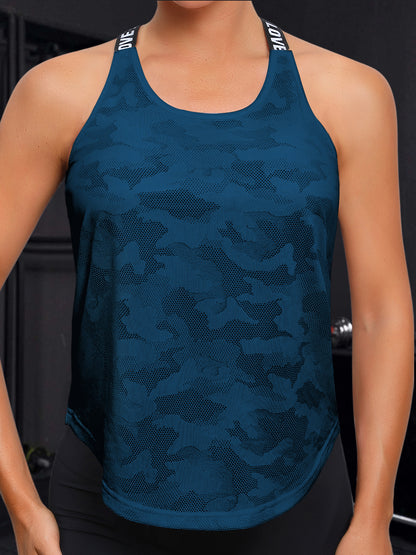 Breathable Pilates Mesh Racerback Workout Tank