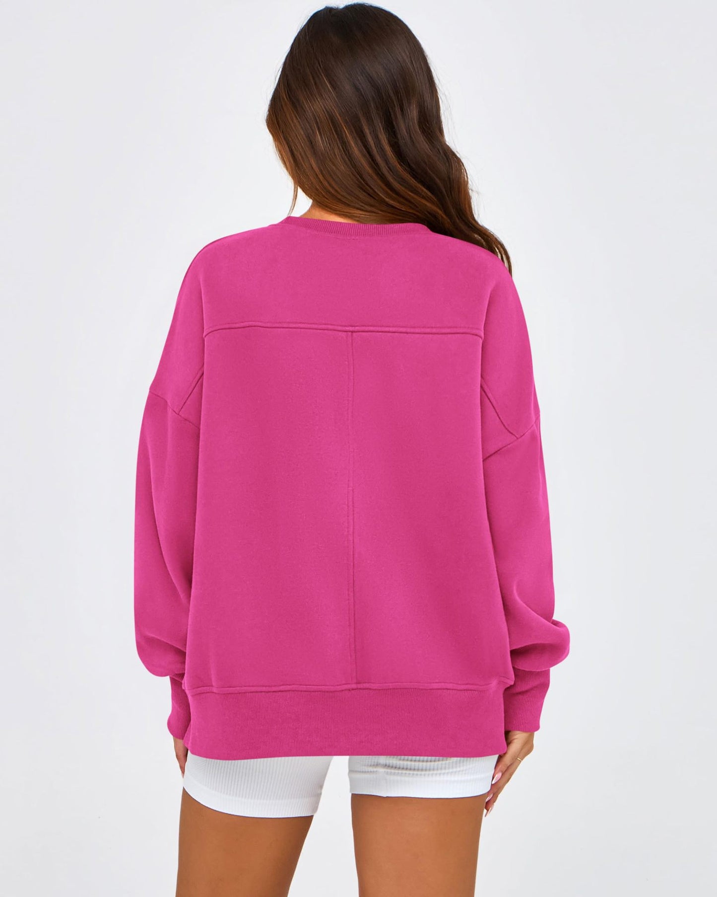Colorblock Side Slit Sweatshirt Women Casual Pullover Top
