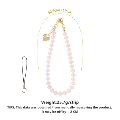 Handmade Natural Stone Beaded Phone Chain Strap
