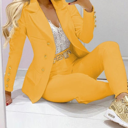 Women's 2 Piece Blazer Pants Set Business Casual