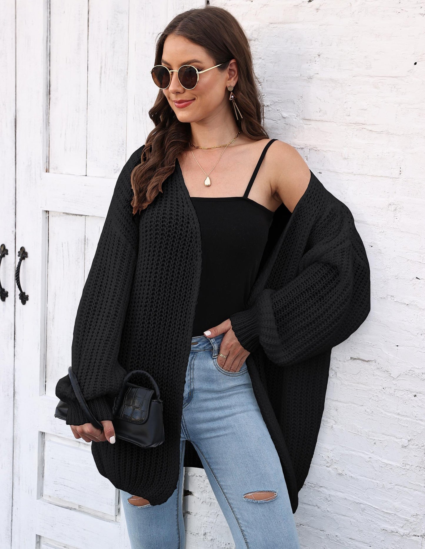Women's Thick Coat Sweater Women's Cardigan Loose Lazy Style