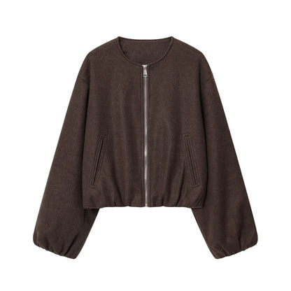 Womens Oversized Streetwear Zip Up Bomber Jacket