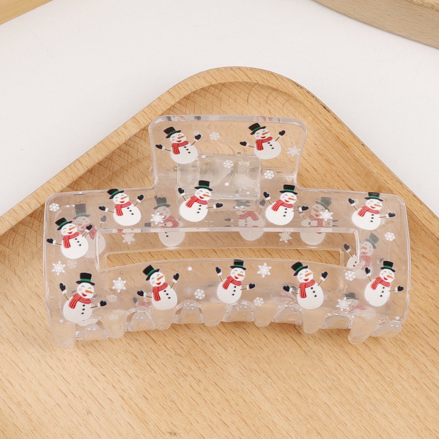 Assorted Christmas Clear Jelly Hair Claw Clips