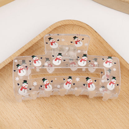 Assorted Christmas Clear Jelly Hair Claw Clips
