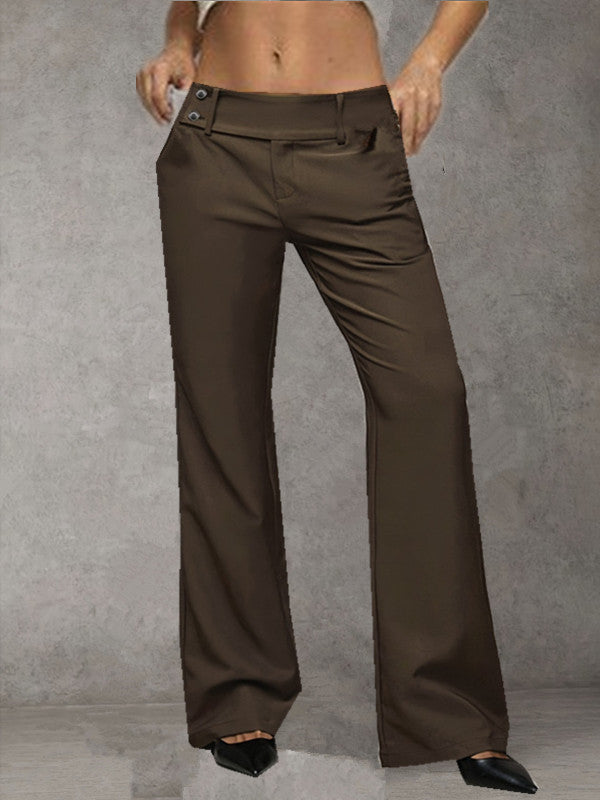 Women's High Waist Flare Pants Stretch Dress Trousers