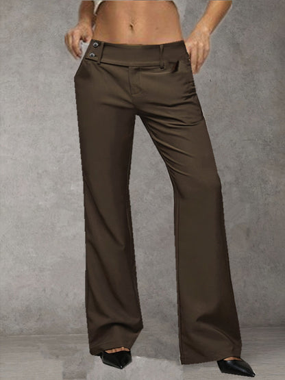 Women's High Waist Flare Pants Stretch Dress Trousers