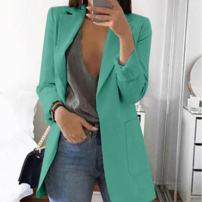 Womens Casual Blazer Long Sleeve Open Front Jacket
