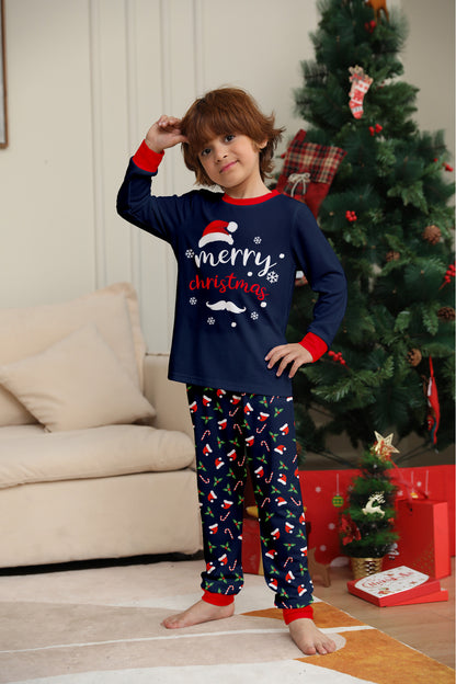 Christmas Hat, Letter Cane, Parent-child Outfit, Printed Christmas Pajamas