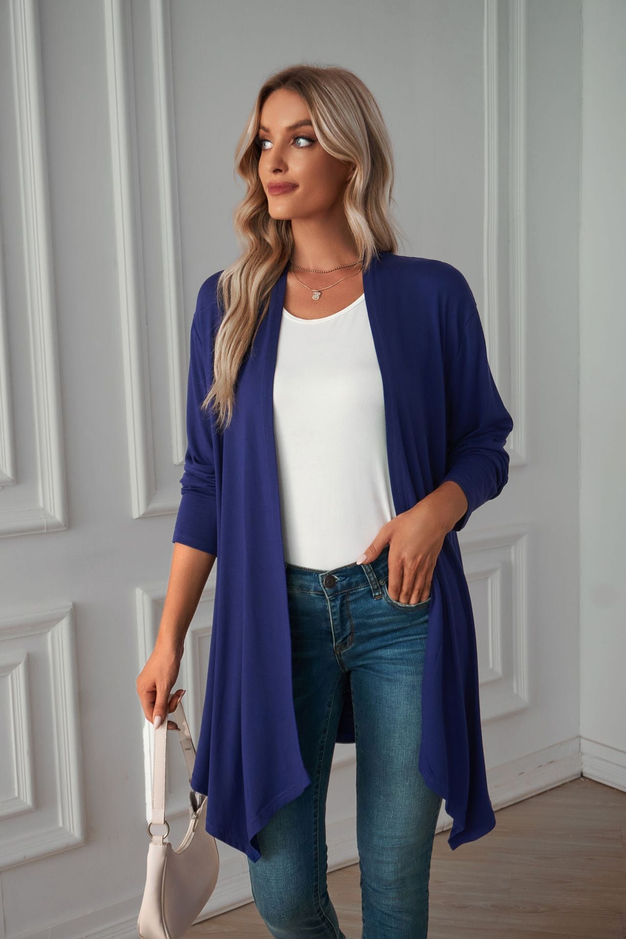 Women's Open Front Long Cardigan Lightweight Duster