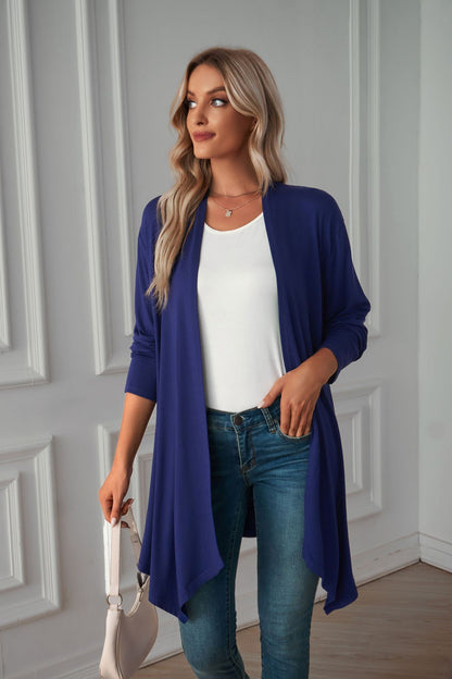 Women's Open Front Long Cardigan Lightweight Duster