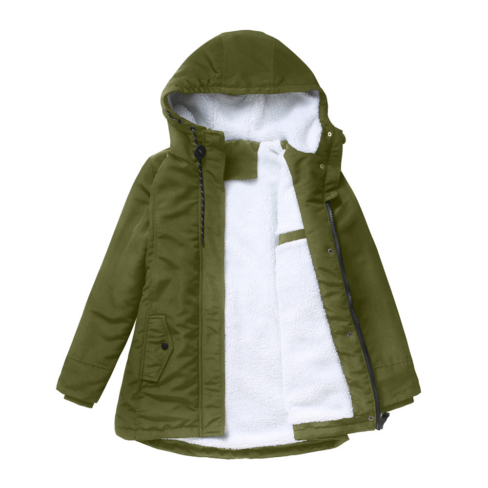 Women's Sherpa Lined Hooded Parka Winter Coat